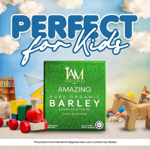 Barley for Kids Vitamins | Original iAM Amazing Pure Organic BARLEY for All Ages 3gx10 Sachets | Supplement for Kids