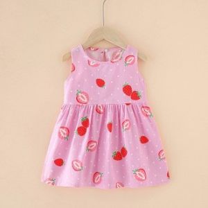 Dress Baju Anak Perempuan Cute Summer Style Korea Kualitas Import Bahan Katun 0-5 Tahun - KC4B2