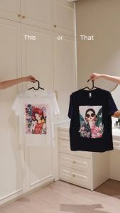 [Adore] Navy printed Miss 611ts2008 .C