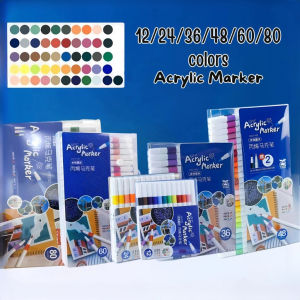 12PCS/24pcs/36PCS/48pcs Acrylic Paint Marker Colorful Set Of Painting And DIY Drawing Acrylic Marker