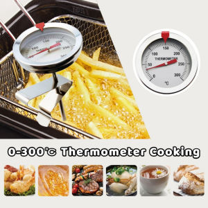 Stainless Steel Pointer Type Barbecue Cooking Thermometer Oil Deep Frying Fry BBQ Meat Thermometer