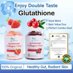 Nature Glow Glutathione Collagen Glow Gummies Original Anti-Aging Whitening Skin Trawberry Flavor