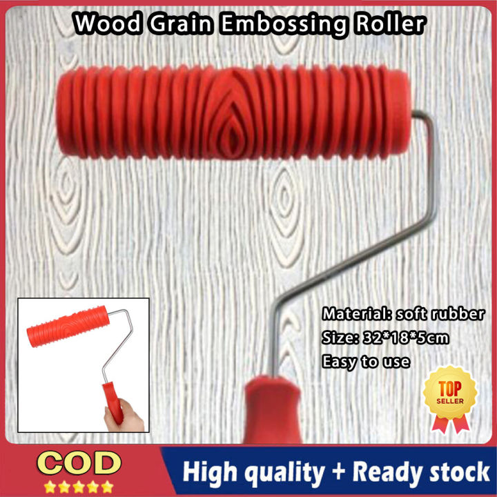 1pcs Roller Brush Printing Rollers Embossed Soft Glue Plastic Handle