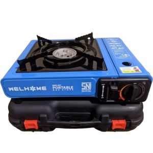 Welhome Kompor Gas Portable 2 In 1 WKP-001 Gas Elpiji Dan Gas Kaleng