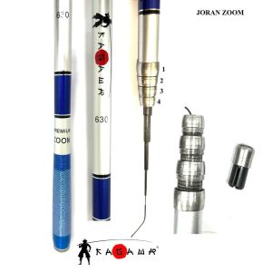 RAMAI PANCING JORAN TELESCOPIC TEGEK ZOOM CARBON KAGAWA SILVER SEA RUAS PANJANG WARNA ABU BIRU