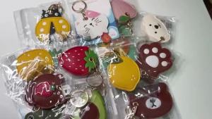 360° Case for AirTag Cartoon Animal Leather AirTag Keyring Case For Apple Airtag Holder