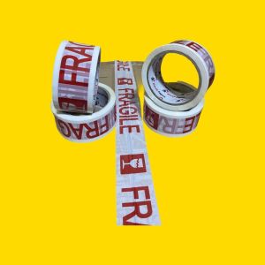 Fragile Tapes 2” x 50m white/red Print (any brand)