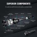 Lumintop GTA Portable Thrower Flashlight led Rechargeable 4 Modes Electric Torch Long Range 585 meters Waterproof Search Light 550 Lumens with Tail Switch Include Battery. 