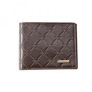 V letter oblique square vintage mens PU leather short bifold soft wallet anti-theft multi-card holder coin purse large-capacity gift