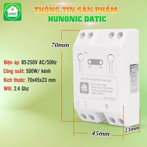 [Hàng Việt Nam] Công Tắc Thông Minh HUNONIC Datic Điều Khiển Từ Xa Qua Điện Thoại Hẹn Giờ Tự Động