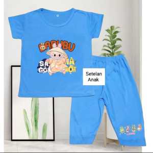 Setelan anak Cewek dan Cowok usia 1-8 tahun bergambar Ninja Labubu Sablon Digital Terbaru