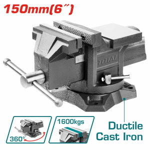 Ê tô kẹp bàn mâm xoay Total Ingco Wadfow êtô kẹp cơ khí lực kẹp 1000-2500kgs miệng 60-2000mm chất liệu gang giữ chặt phôi thao tác - cam kết chính hãng