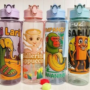 Botol Minum Anak Aneka Karakter ANOMALI NEW TERBARU Dilengkapi Tali dan Sedotan HX3263 HX 3263