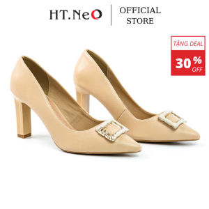 Giày Cao Gót - Giày Công Sở Nữ HT.NEO Da Cao Cấp Gót Trụ 8cm Thiết Kế Classic Sang Trọng Lịch Sự
