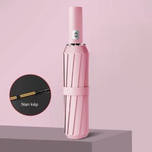 Ô Dù Gấp Mini Tự Động 24 Nan Đôi 105cm Cao Cấp | Ô Che Nắng Mưa Chống UV Chống Gió Mạnh
