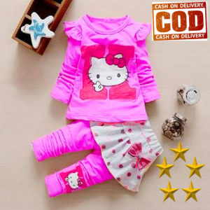 BJ ONLINE SETELAN HELIO KID / HELLO KITTY / PAKAIAN BAJU ANAK / SETELAN ANAK 3-4 TATUN / IMPORT / SETELAN BAJU ANAK BAYI PEREMPUAN KITTY MURAH / BAGUS LUCU UNIK / COD