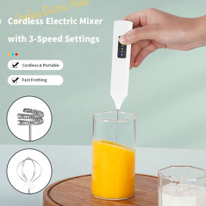 VIVOLILV 【Ready Stock】2-in-1 Electric Milk Frother & Egg Beater Handheld Whisk Mixer for Home Coffee Making Baking