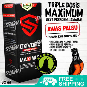 SEMPATI Oxivoice Oxi Voice Bird Energy Maximum 30ml Suplemen Burung Kicau Vitamin Gacor Penggacor Burung Murai Kacer Kenari Lovebird Cucak Ciblek Anis Pleci Branjangan Juara Lomba
