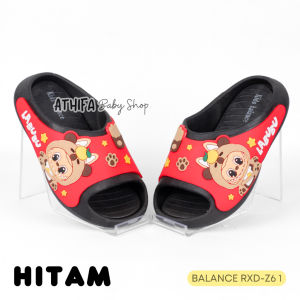 Sandal Selop Karet Anak Laki Laki 3 4 5 6 12 Tahun Karakter Labubu Terbaru RDX-Z6 Hitam