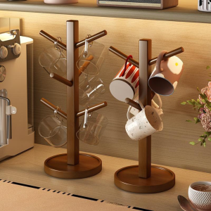 MAGIC WAND FOREBODE75DE7 Tree Shape Coffee Mug Holder 4/6 Hooks Space Saving Mug Hanging Display Rack  Hanging Display Decorative Cup Hanger Home Decor