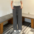 Everyday Pants Stripe Salur Celana Panjang Wanita Jumbo Kuliahan. 