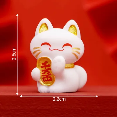 Gift This 2024 Lucky Mini Fortune Cat Miniature terrarium Figurine for cny home decor display