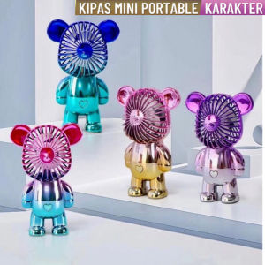 Kipas Angin Viral & Portable: Bear Brick & Mini Fan