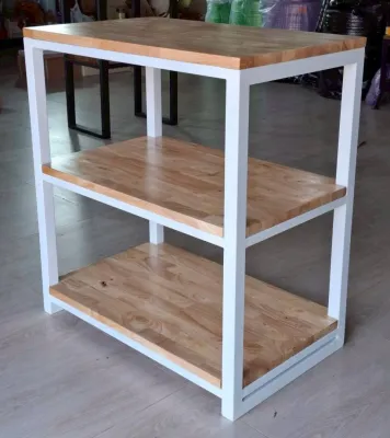 MPT2Wood-Steel ชั้นวาง ชั้นอเนกประสงค์ 3 ชั้น ก50xส90xย80ซม. 1ตัว MPT-1063 ประกอบสำเร็จพร้อมใช้ ชั้นไม้ประสาน ชั้นวางของแต่งบ้าน แข็งแรงทนทาน
