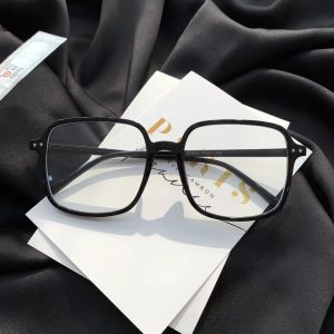 🔥Cc.👍 Anti-blue light fashion ins glasses mens and womens anti-radiation glasses transparent retro square glasses personality square face large frame glasses computer glasses COD