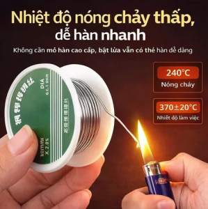 Thiếc hàn bằng bật lửa thiếc hàn nhiệt độ thấp thiếc hàn độ tinh khiết cao 20g/50g/100g