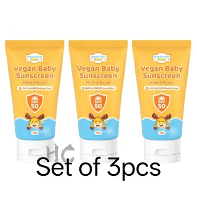 【Buy1 Take1】Moose Gear Baby Vegan Sunscreen 50g with SPF50 Water & Sweat Resistant (NO WHITE CAST)