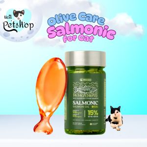 Fish Oil SALMONIC For Cat Dog Olive Care (1 Softgel) Minyak Ikan untuk Kucing Anjing