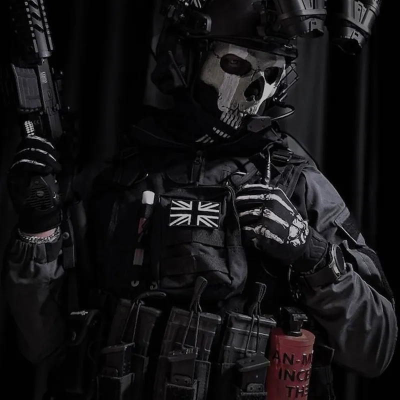 Full Airsoft Cosplay Operador COD V2 Mask Ghost MW2 Skull