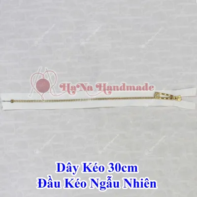 Dây kéo 20cm và 30cm (màu đen trắng) đầu kéo ngẫu nhiên 12k/dây