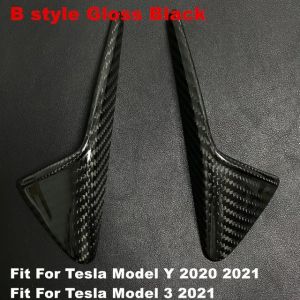 Cornerr For Tesla Model 3 X S 2017-2022 Model Y 2020-2023 Carbon Fiber Side Camera Fender Marker Cover Side Grille Trim Badge Sticker N7Y3P