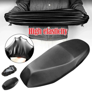 Motorcycle Seat Cushion Cover PU Leather Cushion Sunscreen Cover Waterproof Elastic Motorcycle Seat Accessories