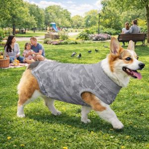 OUTOPEN Elastic Dog Recovery Suit Breathable Soft Dog Sterilization Suit Pet Clothes Washable Pet Anxiety Vest Spay Neuter