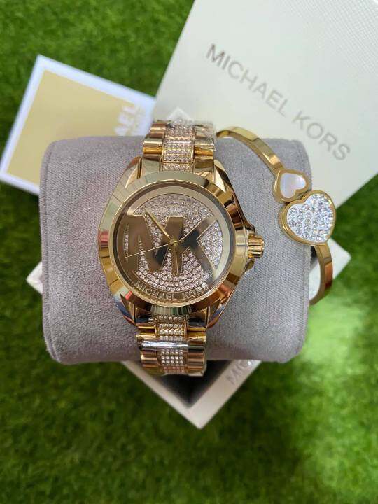 Michael kors watch and bangle clearance set