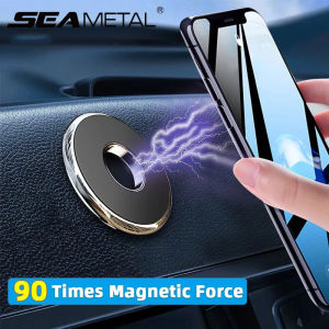 ที่วางโทรศัพท์ในรถยนต์แบบแม่เหล็กแม่เหล็กทรงกลมขาตั้งโทรศัพท์บนแดชบอร์ด