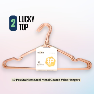 10 Pcs High Quality Stainless Steel Metal Coated Wire Hangers/Non-Slip Anti-slip Colorful Laundry Clothes Drying Rack