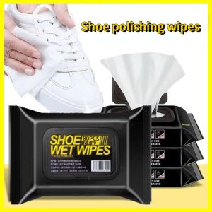 80pcs Shoe Wet Wipes No Rinse Stain Removal Portable Disposable Wipes Shoe Cleaning Care