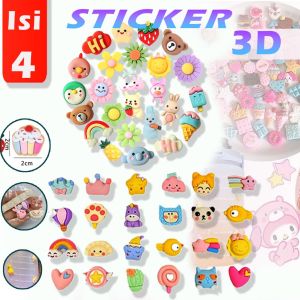 4 Pcs Stiker 3D Botol Minum/Stiker Botol 3D Timbul Sticker 3D Tempel.