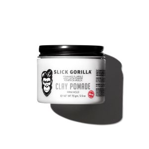Slick Gorilla Clay Pomade for Men Firm Hold Matte Texturizing Clay 2.5 oz Hair clay for men with kaolin and bentonite for matte texture low-shine control volume and definition on thick or wavy hair