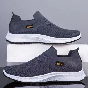 NEW casual sneakers for men Rubber slip on shoes for men fashion black running shoes  walking shoes
