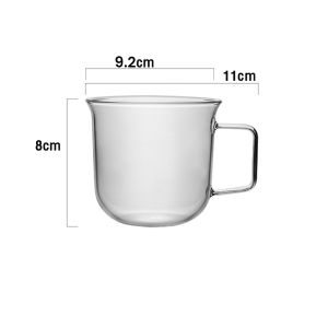 AU Transparent Glass Cup Coffee Mug Heat Resistant Cup Milk Cup Coffee Glasses 320ml