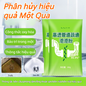 Mua 1 tặng 1 Bột thông tắc cống nhà vệ sinh và nhà bếp Bột thông tắc ống nước tốc độ cao Dung môi chống tắc nghẽn và khử