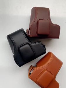 EPL6 EPL5 PU Leather Camera Bag Case Cover For Olympus E-PL5 E-PL6 EPM2 with Shoulder Strap