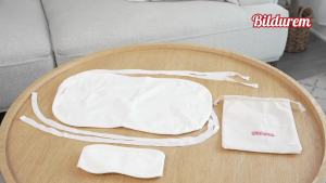 Castor Oil Pack Compress for Liver Detox & Thyroid Kit - Organic Cotton Mess-Free Reusable Castor Oil Wrap - Improve Sleep and Digestion Reduce Inflammation(Castor Oil Not Included)