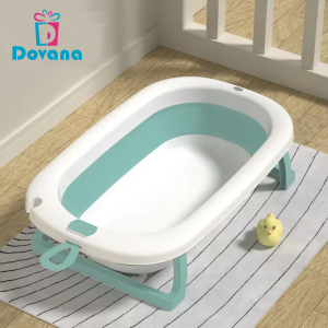 Dovana Bak Mandi Bayi Lipat Portable Baby Bathtub Tempat Mandi Anak Bayi dengan dan Matras Bantal