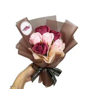 6 stalks Soap flower small bouquet Happy Birthday/apologize/small greeting / Event gift